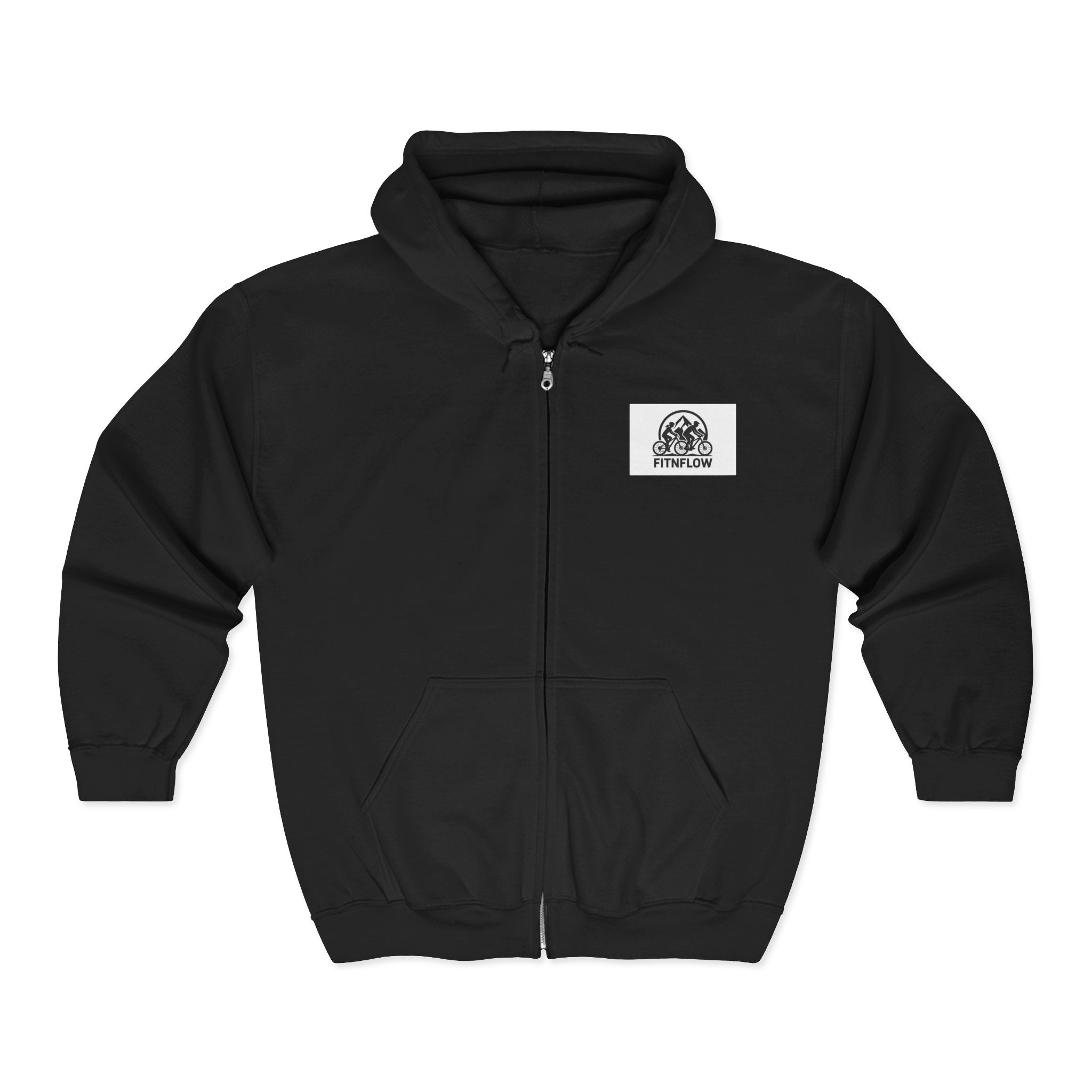 Mountain Bike Cozy Unisex Zip - Up Hoodie for Every Occasion, Easy Layering, Gift for Friends, Casual Wear - FitNFlow