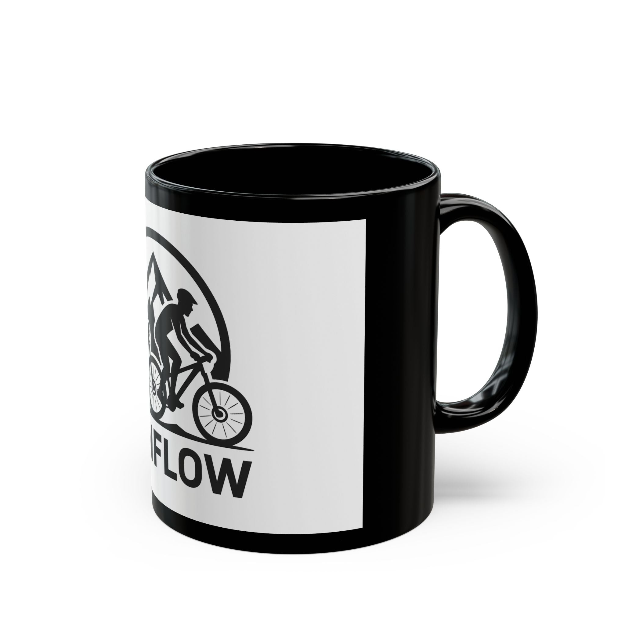 Mountain Bike Mug - Motivational Black Coffee Cup for Cyclist, Bike Lovers, Sport Events - FitNFlow