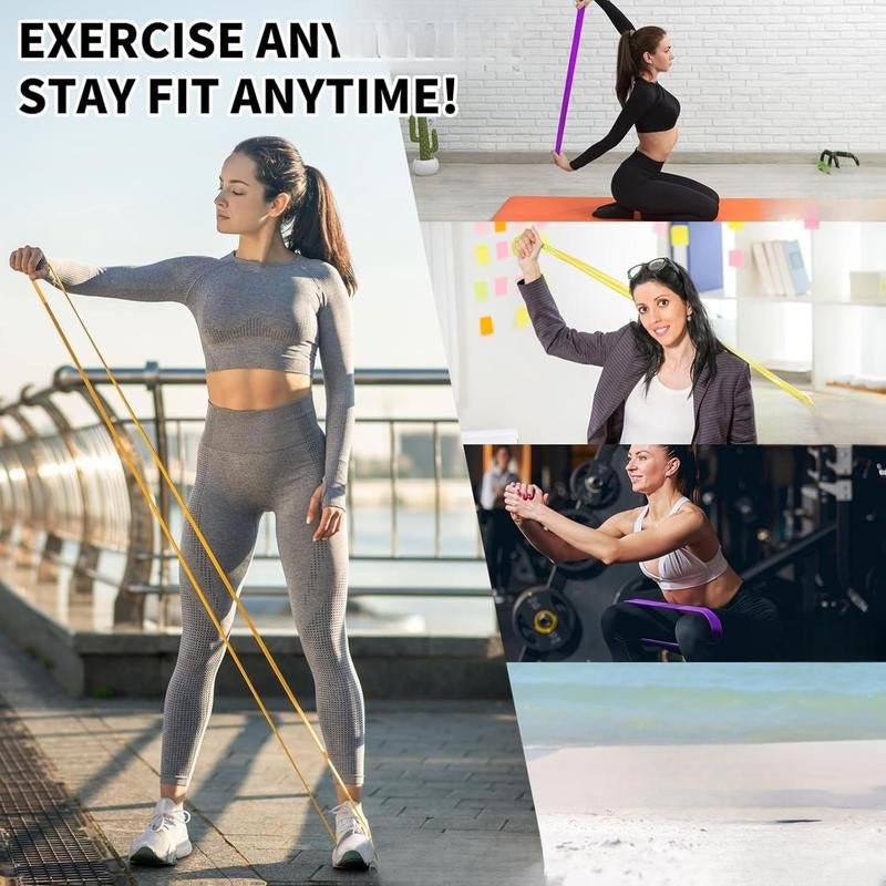 Resistance Bands Set of 5 – Pull up Assistance Bands for Men & Women, Heavy Duty Workout Bands for Exercise, Strength Training, Stretching, Physical Therapy, Home & Gym - FitNFlow
