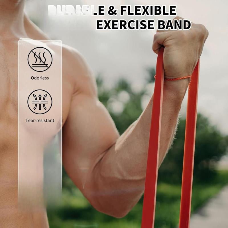 Resistance Bands Set of 5 – Pull up Assistance Bands for Men & Women, Heavy Duty Workout Bands for Exercise, Strength Training, Stretching, Physical Therapy, Home & Gym - FitNFlow